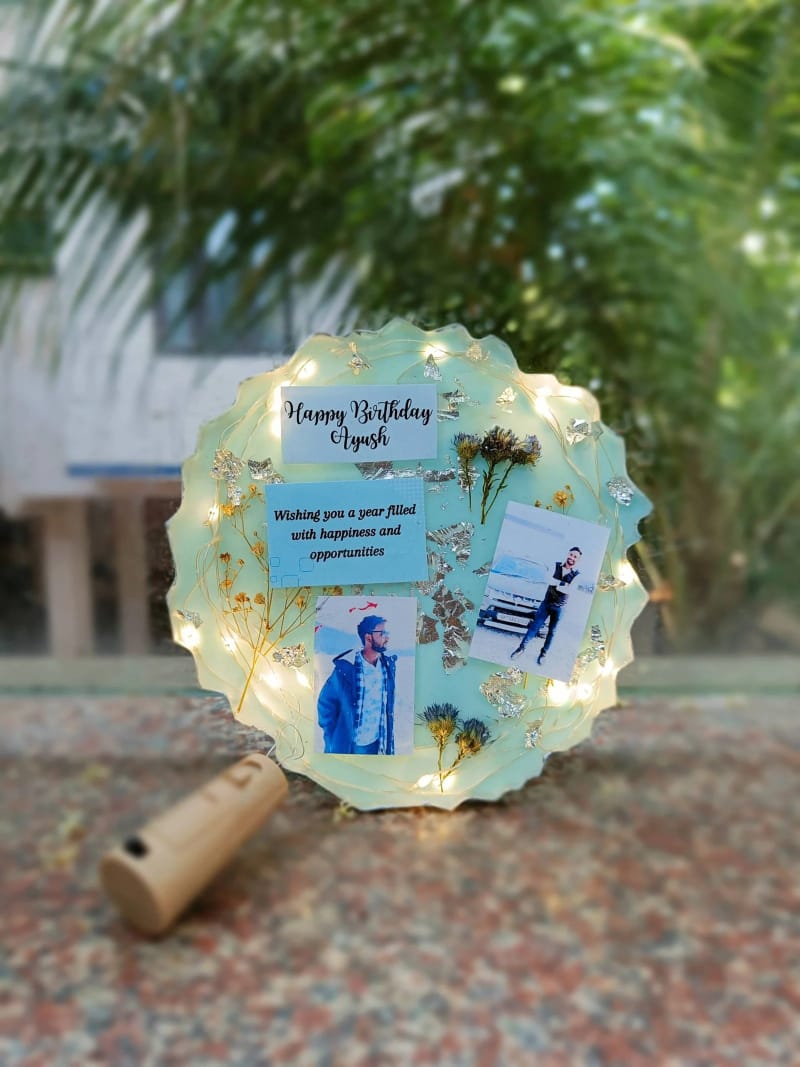 Customized Resin Frame with Fairy Lights – 5 Inch