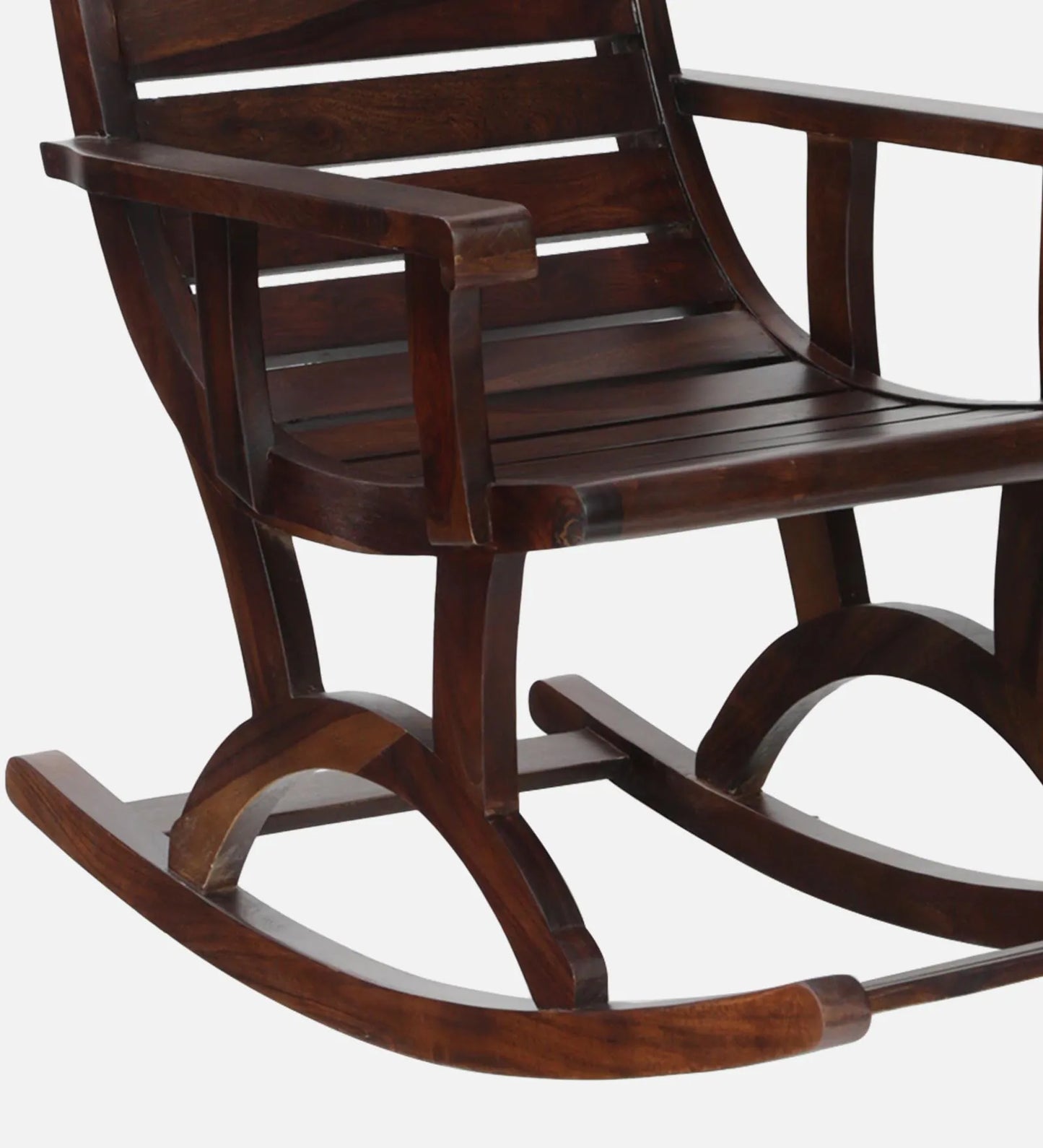 Sheesham Wood Rocking Chair In Scratch Resistant Provincial Teak Finish
