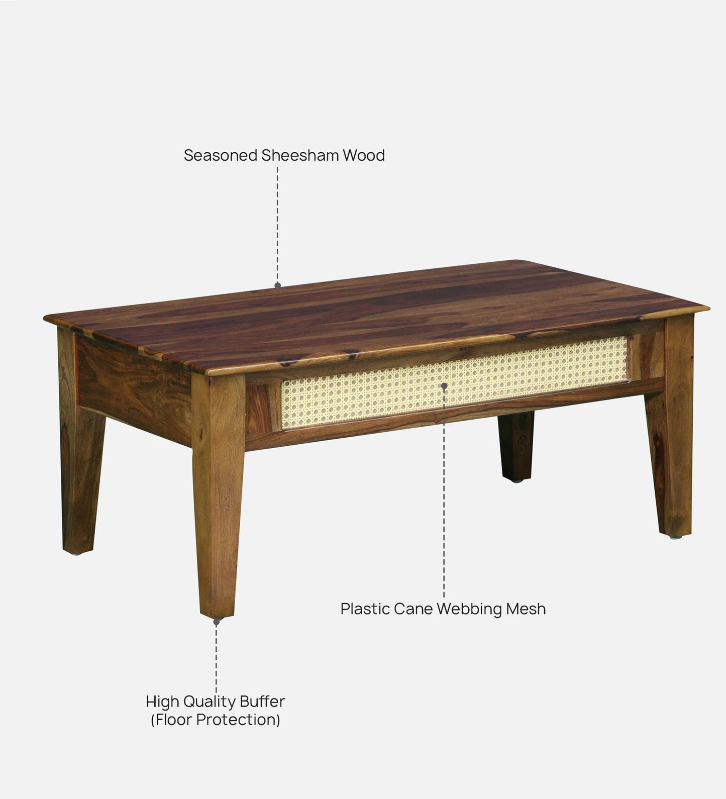 Sheesham Wood Coffee Table In Provincial Teak Finish