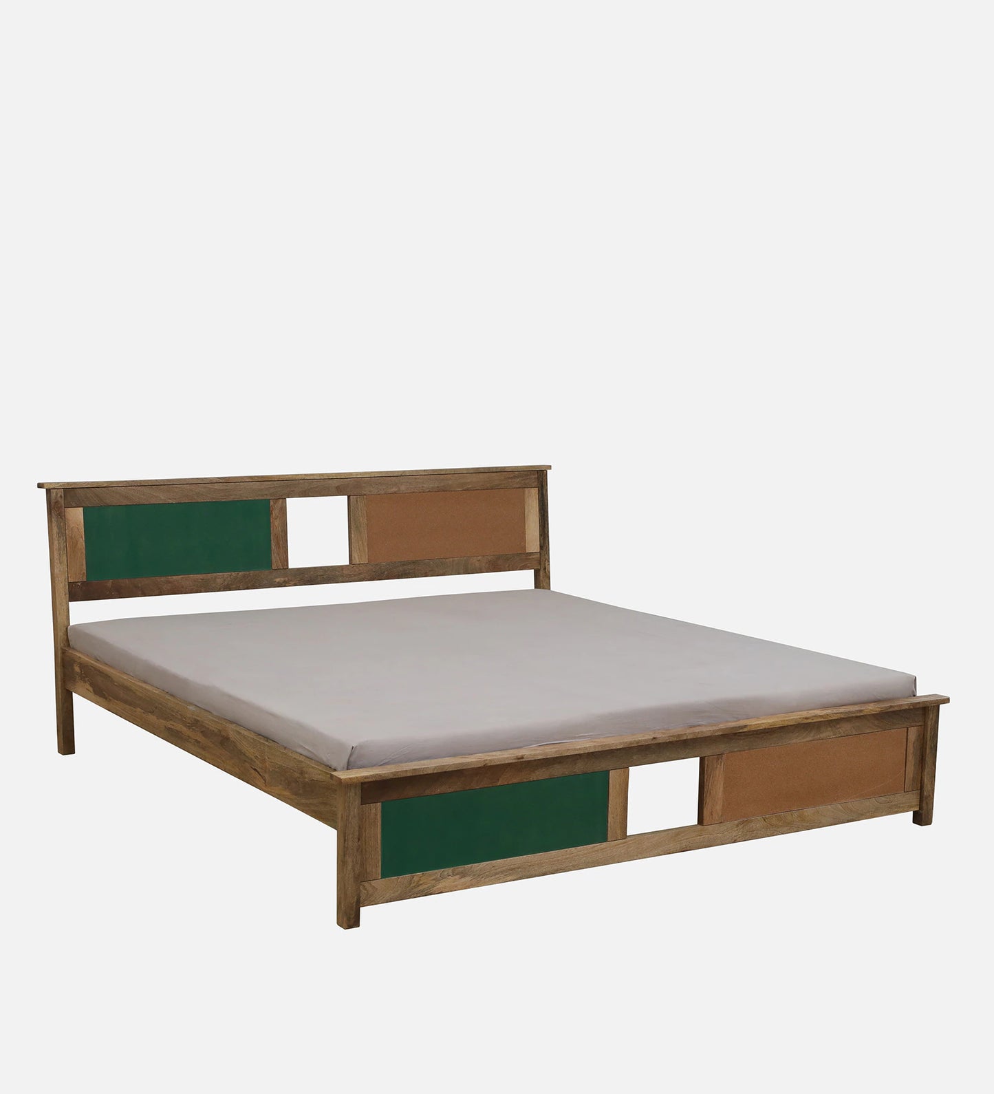 Mango Wood King Size Bed In Natural Finish
