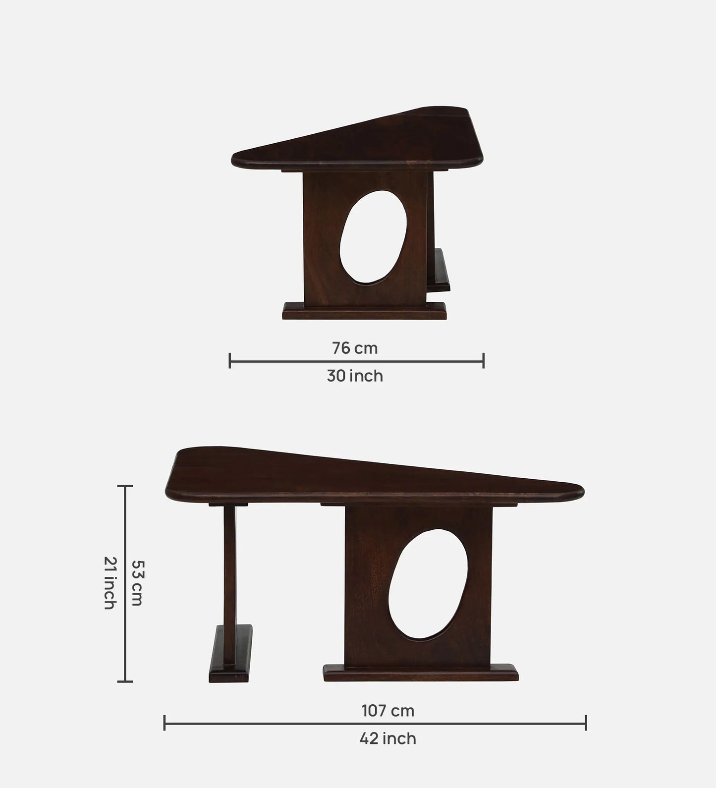 Mango Wood Coffee Table In Tubbaq Finish