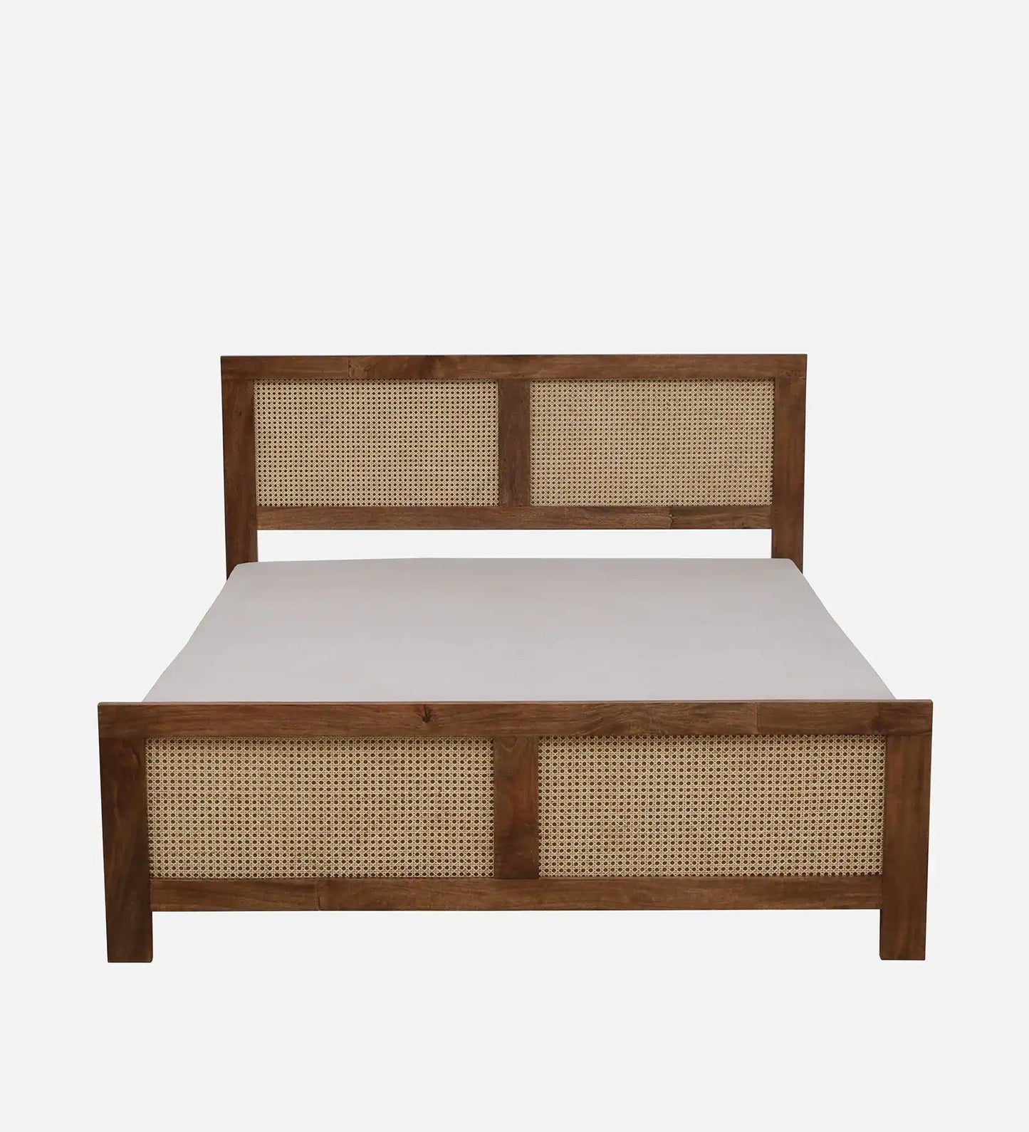 Mango Wood King Size Bed In Rustic Teak Finish