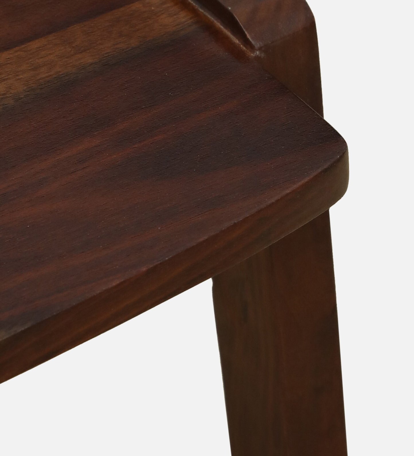 Sheesham Wood Folding Chair In Provincial Teak Finish With End Table