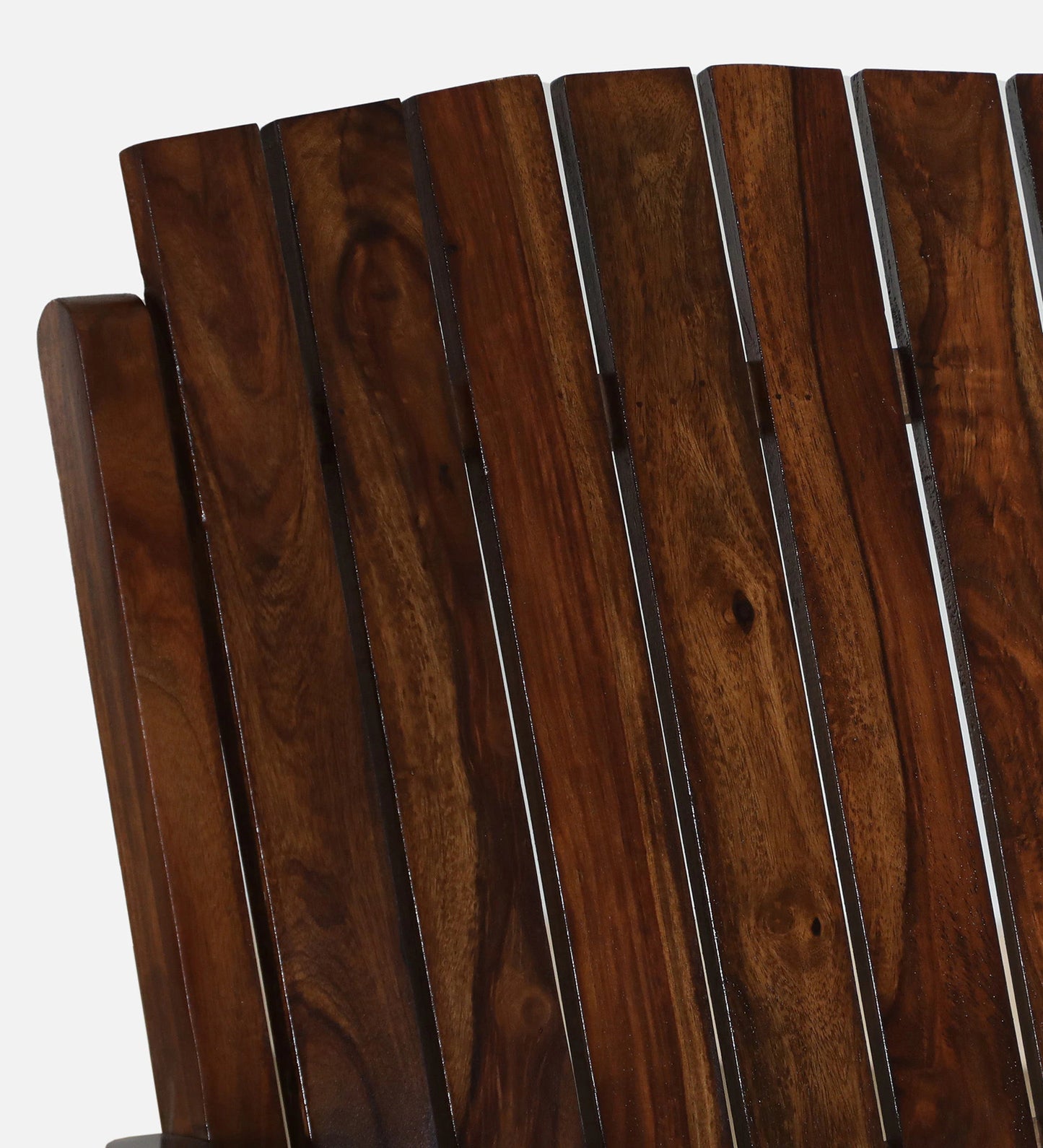 Sheesham Wood Folding Chair In Provincial Teak Finish With End Table