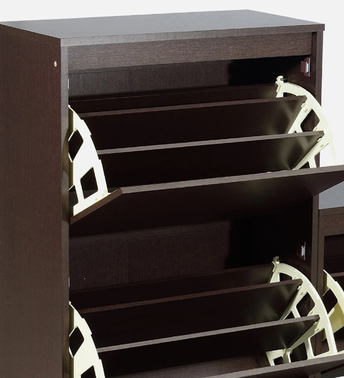 Tilt Out Shoe Rack in Columbia Walnut Finish
