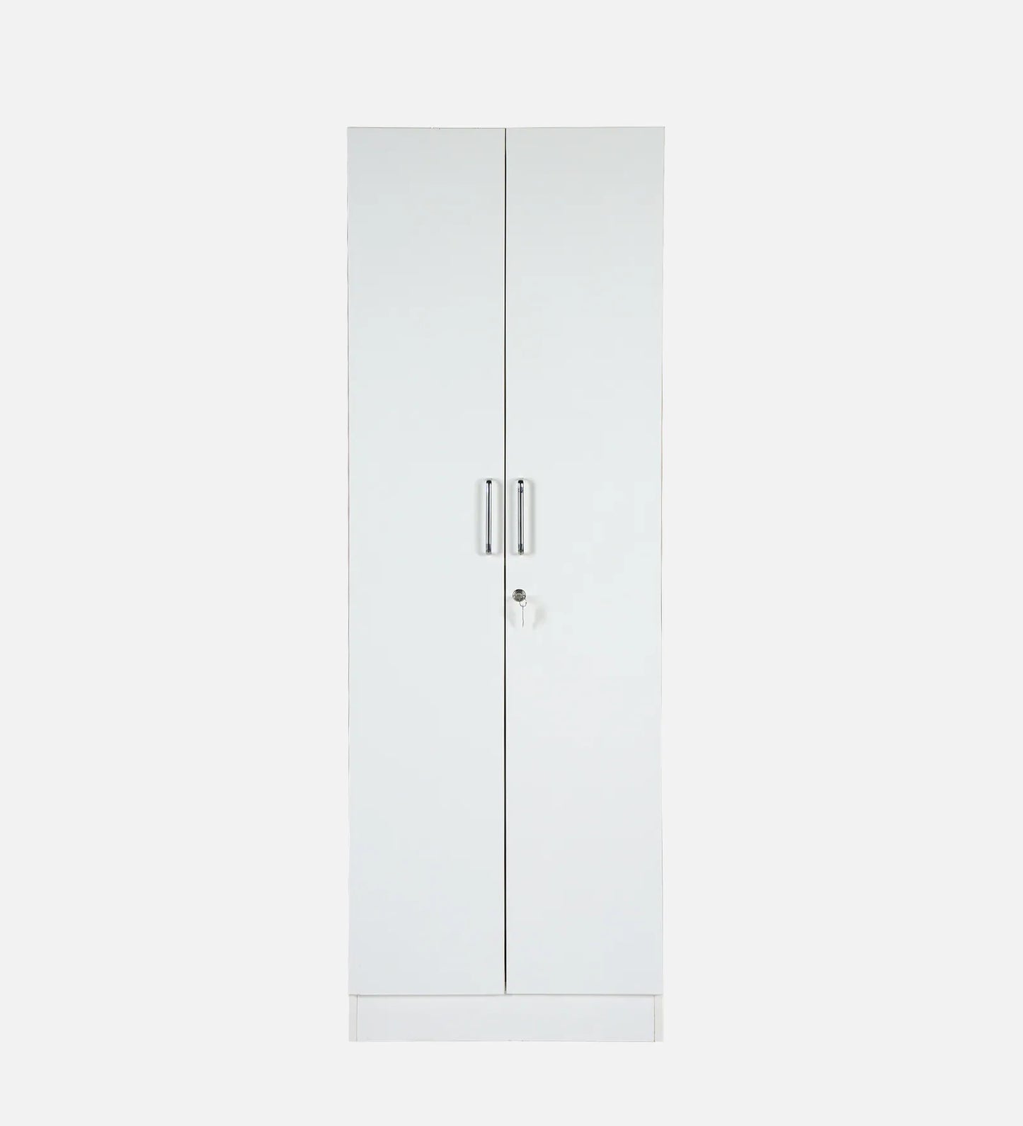 2 Door Wardrobe In Off White Finish With Adjustable Shelves