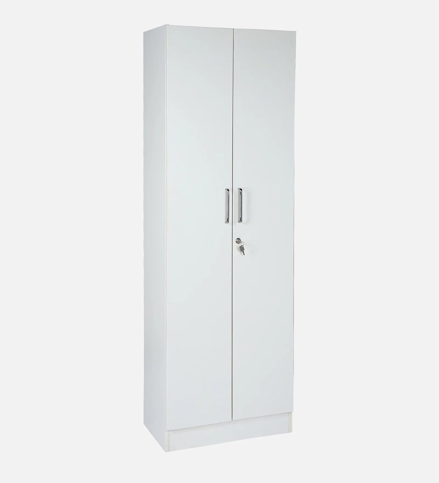 2 Door Wardrobe In Off White Finish With Adjustable Shelves