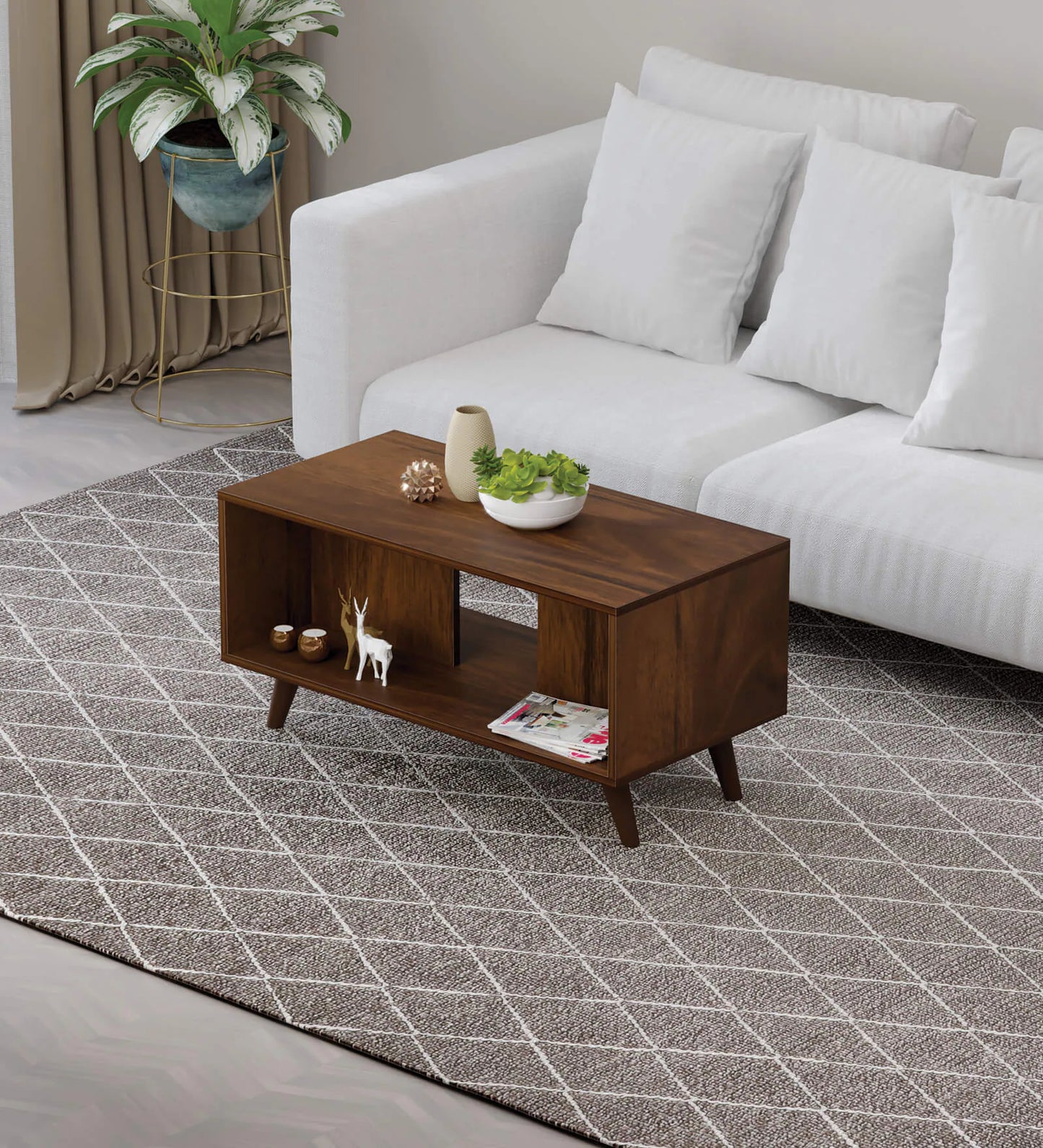 Coffee Table In Brown Maple Colour