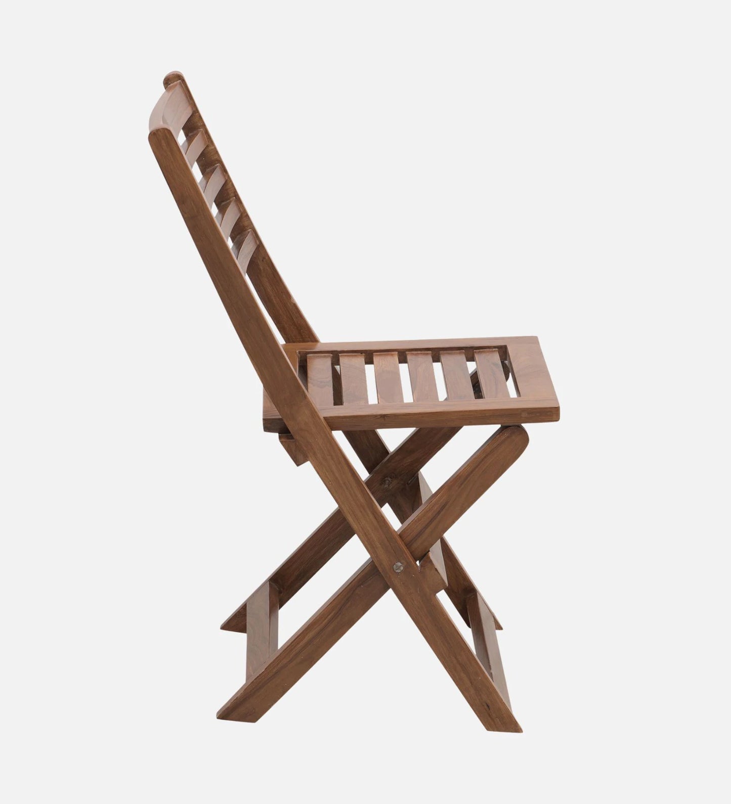 Portico Solid Wood Folding Chair In Teak Finish (Set of 2)